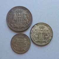 Hamburg Lot ++ 5 Mark 1907, 3 Mark 1913, 2 Mark 1899