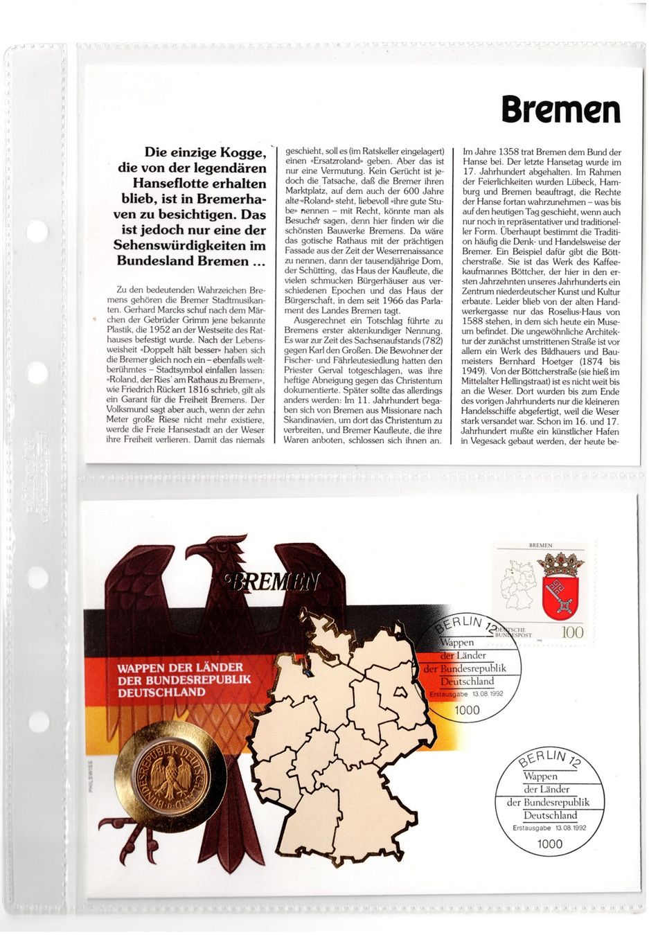 Alle Münzen: Bremen_Wappen BRD_mit Beschreibung – Gebraucht aus Hombrechtikon von Fraese01
