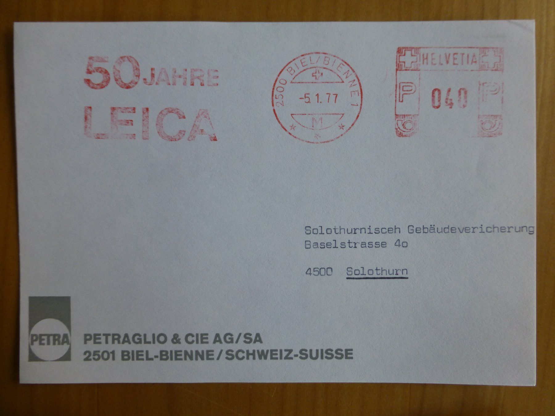 Foto & Immagini: Biel, Leica 50 Jahre 1977 – Usato da Bettlach venduto da 1saurer