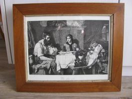 Gravure ancienne "Une place vide" encadrée - Antik Stich