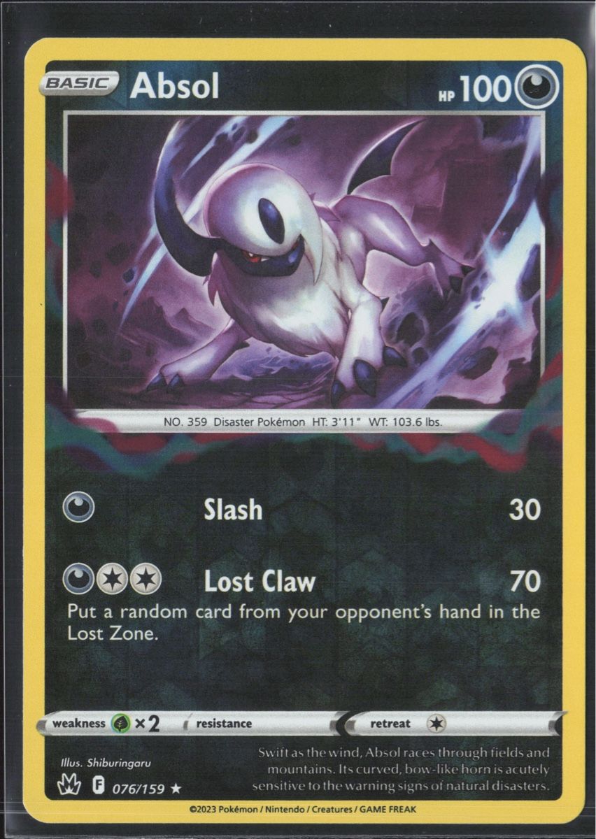 Pokémon Carte collezionabili: POKÉMON / Absol / Crown Zenith / Reverse 🇺🇸 – Usato da Herzogenbuchsee venduto da TCG-High-Quality