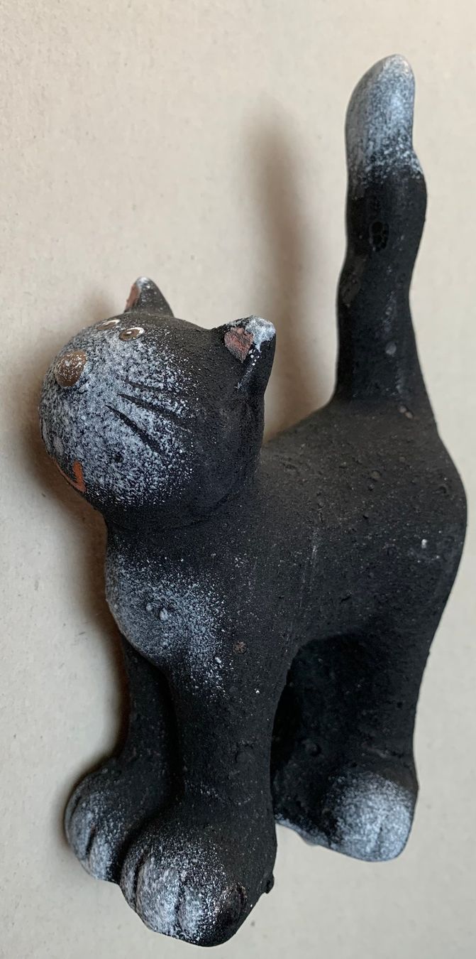 Statuette: Schwarze Katze aus Keramik – Nuovo (secondo la descrizione) da Zäziwil venduto da kreative-ideen