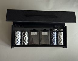 Exklusives Poker-Set in edler schwarzer Box – Neu & Unbenutz