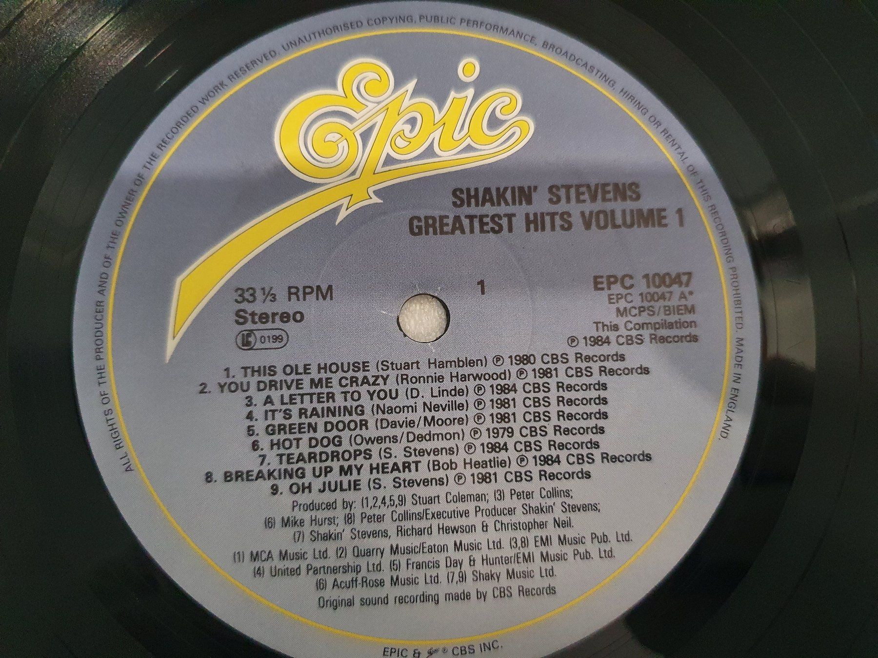 Schallplatten: Shakin' Stevens – Greatest Hits Volume 1 – Gebraucht aus Uster von Vinyl-Leidenschaft 3