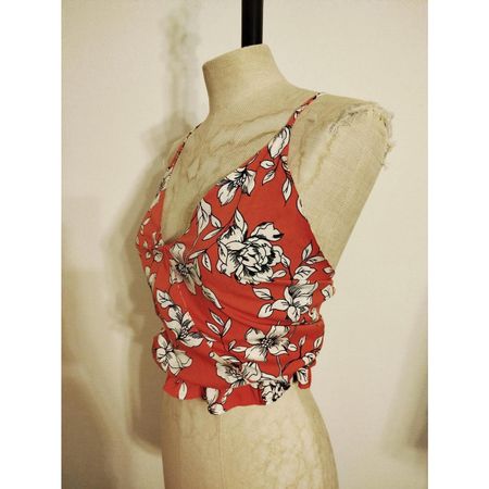 Sommertop, floral, geschnürt
