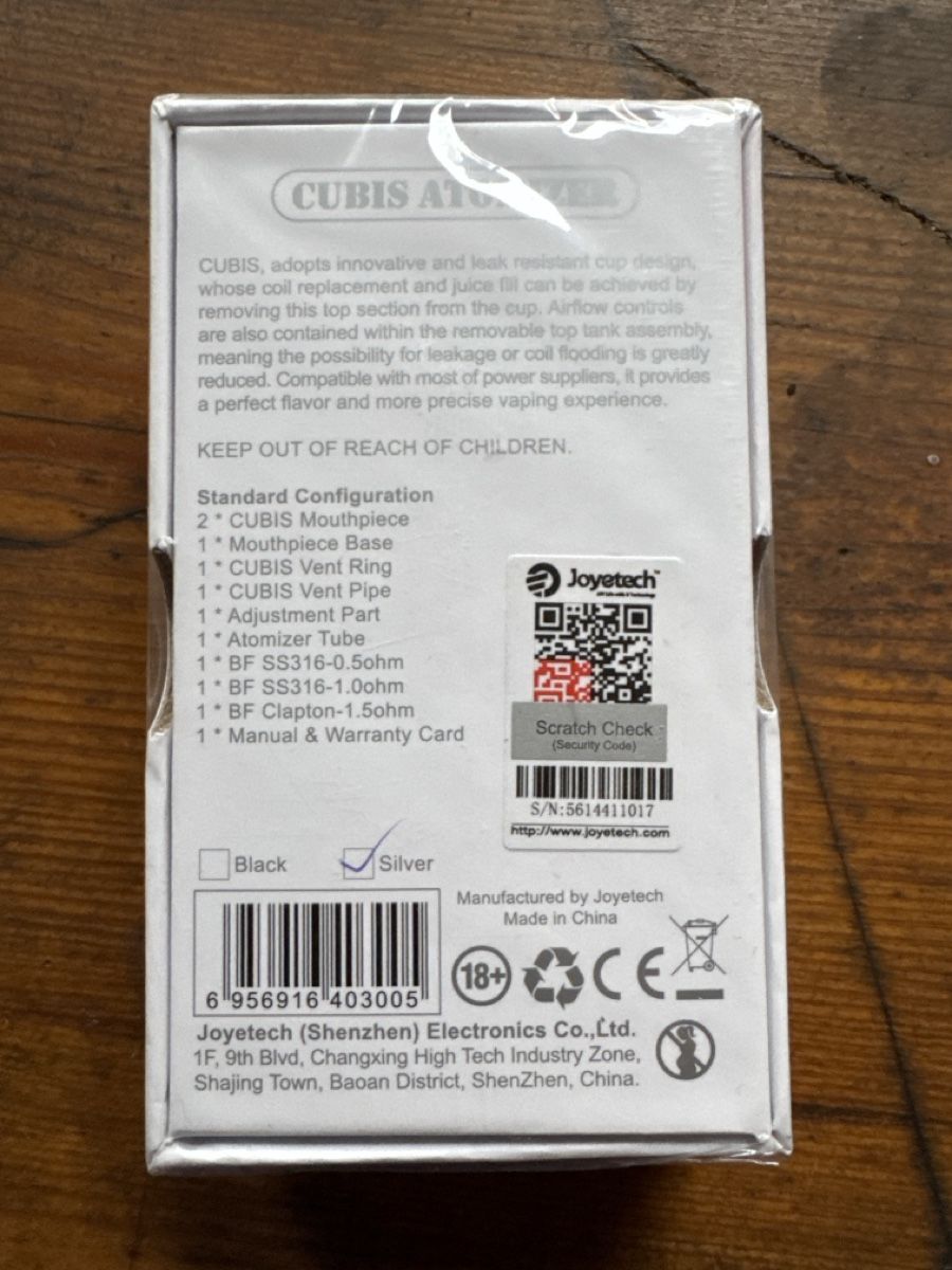 Joyetech Altri Prodotti per fumatori: Neuer Cubis Verdampfer – Nuovo e nell'imballaggio originale da Interlaken venduto da Defjam83 1