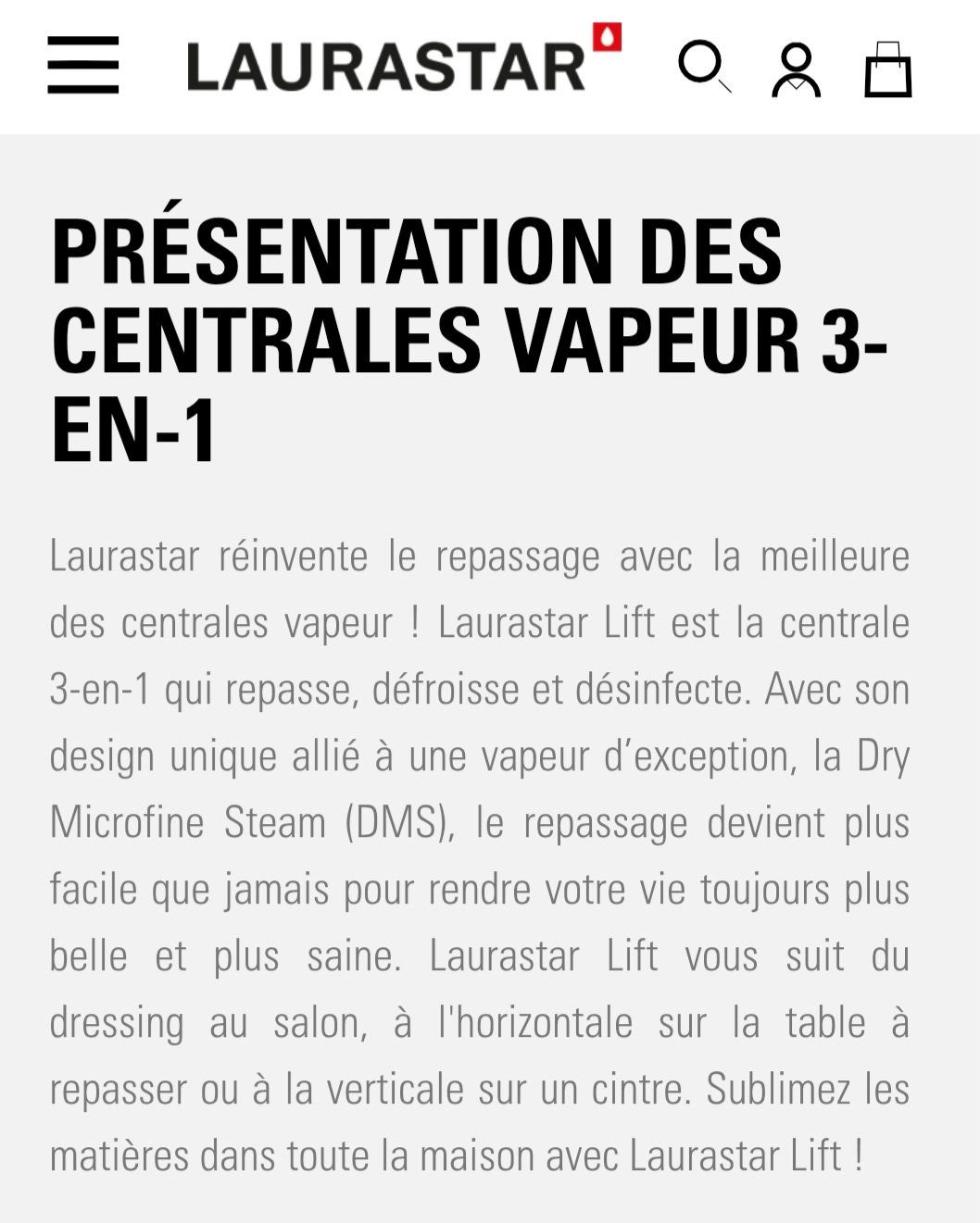 Laurastar Ferri da stiro: LAURASATER LIFT Centrale de repassage – Usato da Borex venduto da mab_28bf 5