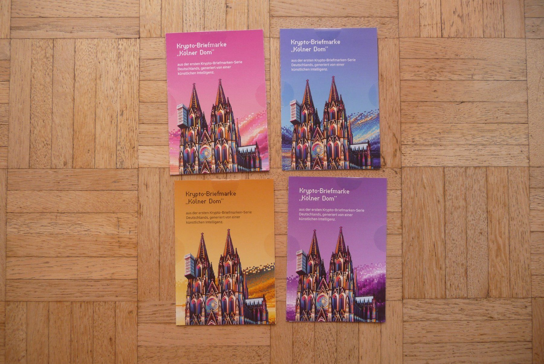 Tutti i francobolli: BRD Krypto-Briefmarken Kölner Dom, 2024, 4er Pack neu – Nuovo e nell'imballaggio originale da Zürich venduto da Edje 5