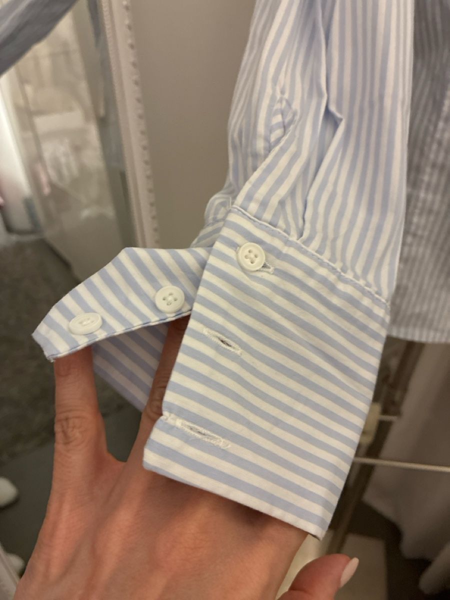 C&A Camicette: Sommer Bluse C&A gestreift, hellblau/weiss, Grösse 38 – Nuovo (secondo la descrizione) da Bäretswil venduto da Viechel 1