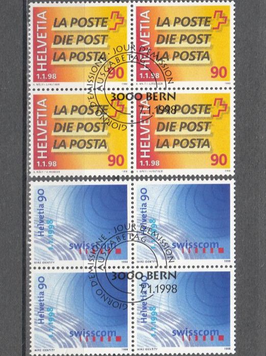 Tutti i francobolli: SBK 937 - 938 im 4er-Block mit ET – Usato da Bürglen TG venduto da StampGraf
