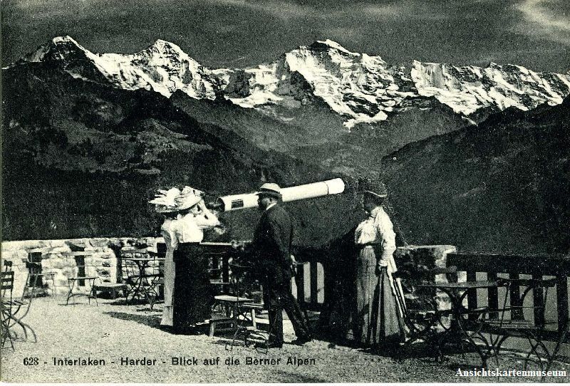 Cartoline postali: Interlaken - Harder Touristen 1914 – Usato da Emmenbrücke venduto da teestube