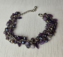 Amethyst Armband, Silberfarben, elegant & zeitlos