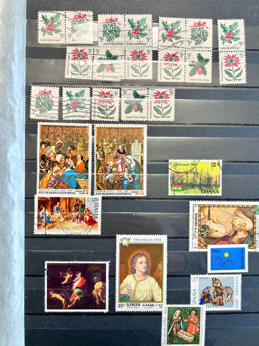 Alle Briefmarken: Album mit schönen "Weihnachtsmarken" – Gebraucht aus Braunau von Duczelli 1