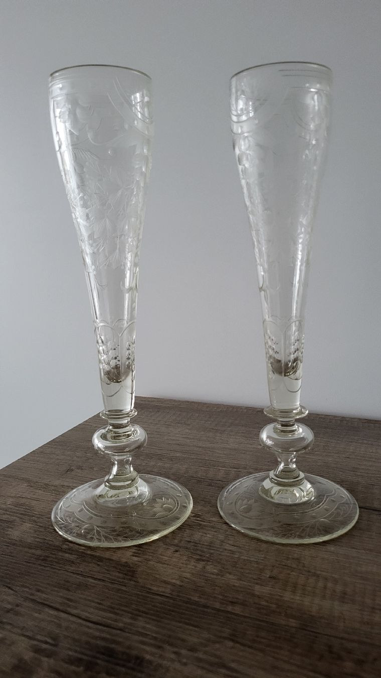 Bicchieri: Signierte Champagnergläser/ Flutes 2 Stk – Usato da Suhr venduto da lul_87gh