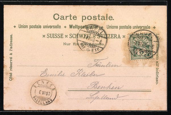 Cartoline postali: Litho Basel, Schiffstände und Hotel 3 K – Usato da Berlin venduto da bartko-reher 1