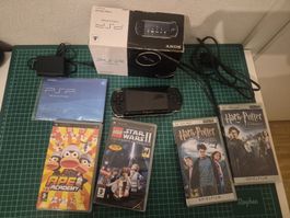 Sony PSP Piano Black mit Spiele und Filme - Top Zustand