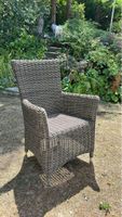 1 Set - 8 Gartenstühle - Polyrattan grau guter Zustand