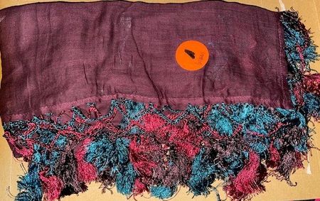 Schal 112 cm.X 98 cm. Baumwolle (Nr.1) braun