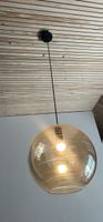 Sompex LANTAREN pendant lamp black amber glass D24cm