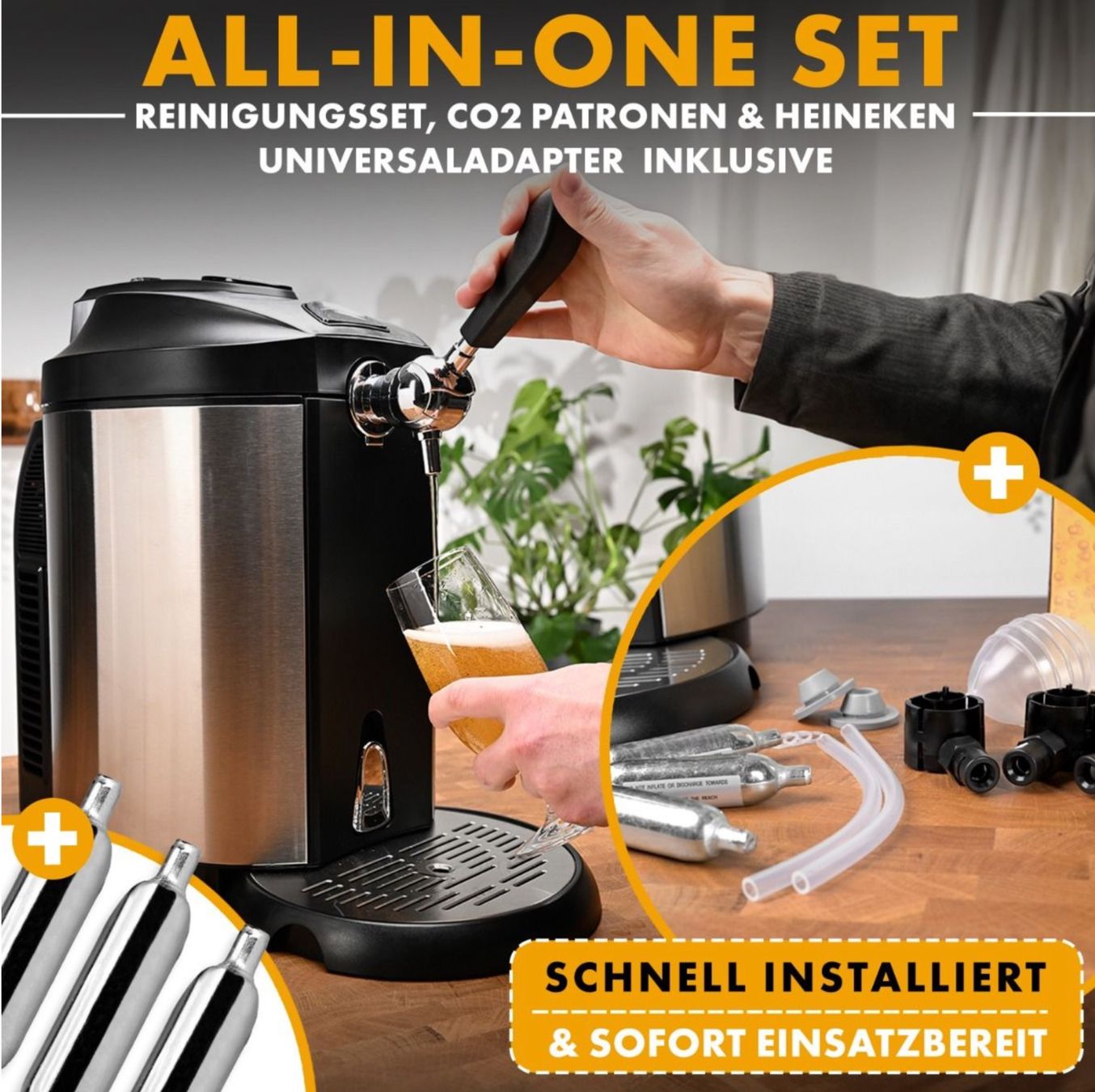 Elettrodomestici da cucina: Bierzapfanlage  edelstahl/schwarz – Nuovo e nell'imballaggio originale da Bülach venduto da StoreInShopSwiss 4