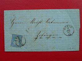 1867: Nr.31 mit Fingerhut-Stempel auf Brief von STEIN (AG)