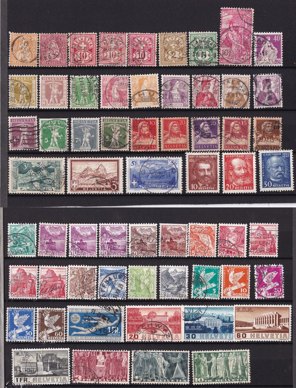 Alle Briefmarken: CH Briefmarken-Steckkarten, bunt gemischt – Gebraucht aus Münchwilen AG von Nesar 1