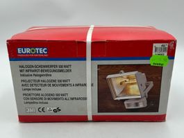 Neuer Eurotec Halogen-Scheinwerfer 500W mit Bewegungsmelder