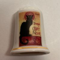 Porzellan-Fingerhut „Tournée du Chat Noir“
