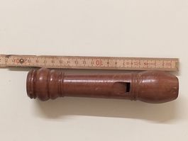Mundstück einer Altblockflöte aus Holz, nur Mundstück 19 cm