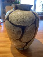 Vase 60er Fat Lava 27x19cm grün braun