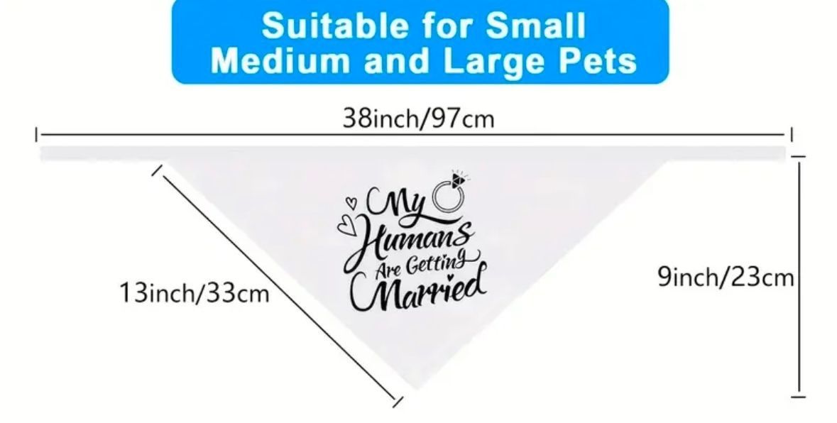 Foulard & Sciarpe: Hundehalstuch "My Humans are getting Married" – Nuovo (secondo la descrizione) da Bronschhofen venduto da Er-winV 1