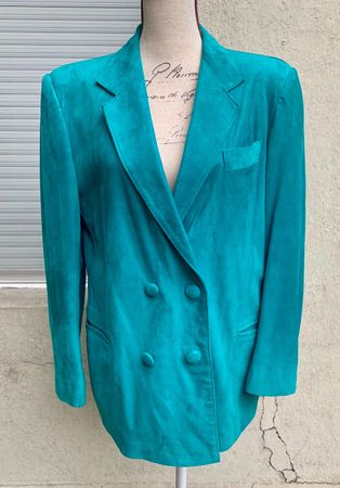 Splendide veste 100% daim vert vintage MARIO TAFURI It. t.40