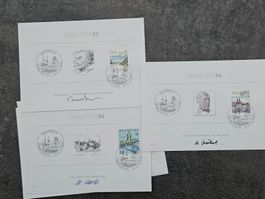 3 Autogramme Naba 84 ab 8.--