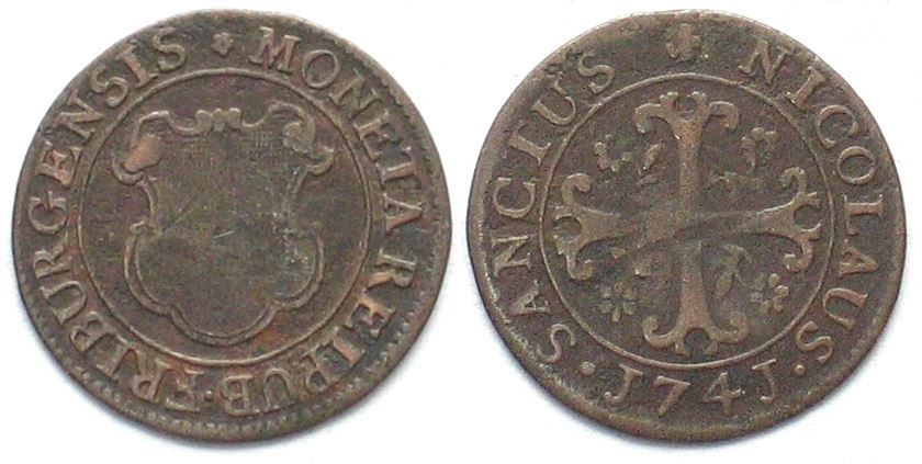 Tutti le monete: FREIBURG Kreuzer 1741 Billon – Usato da Riehen venduto da sesambestcoins2004