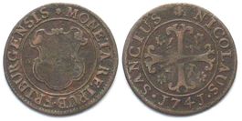 FREIBURG Kreuzer 1741 Billon