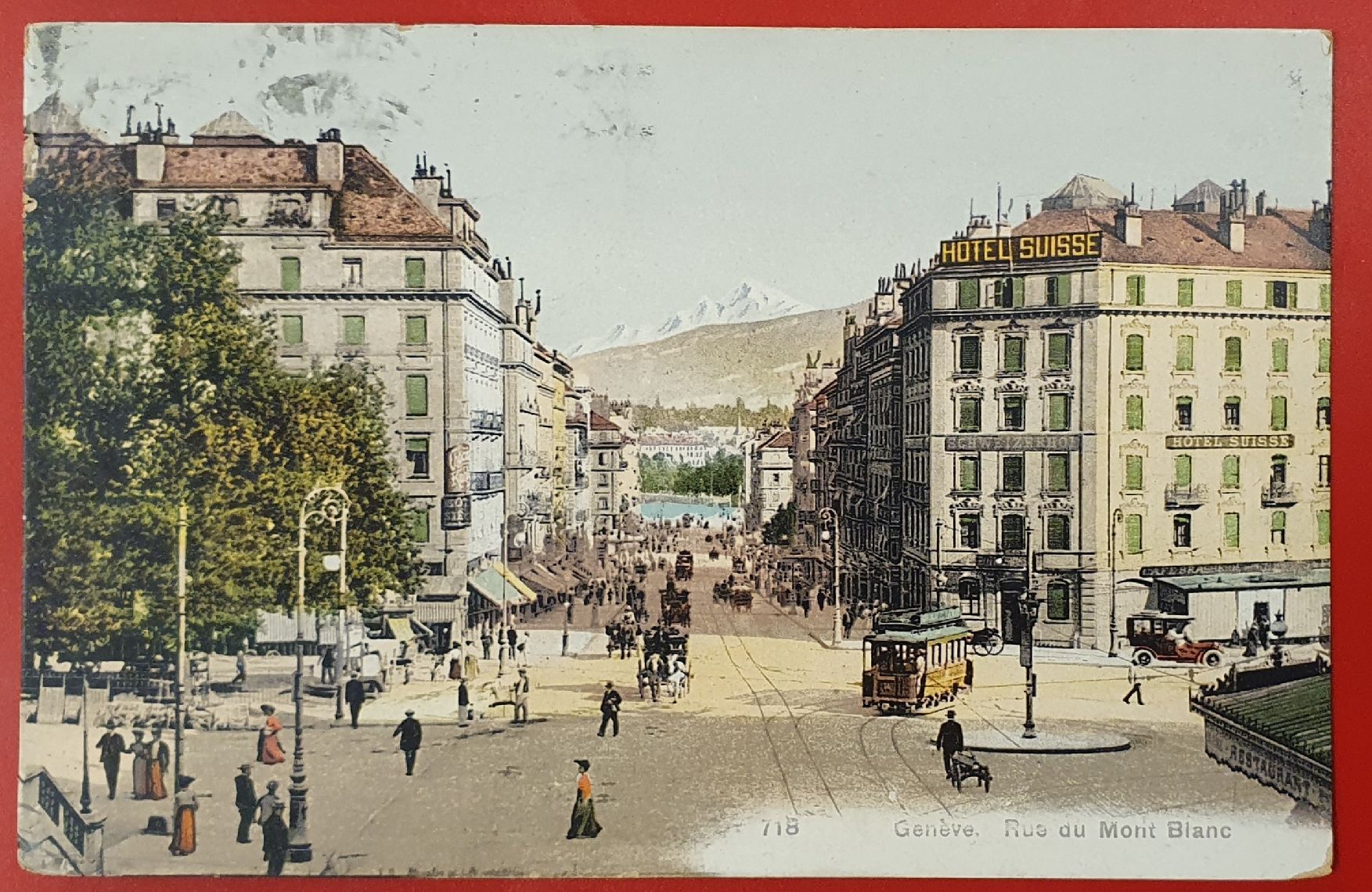 Cartoline postali: 3 Ansichtskarten von Genf 1907 – Usato da Kreuzlingen venduto da Rschweiz1 2