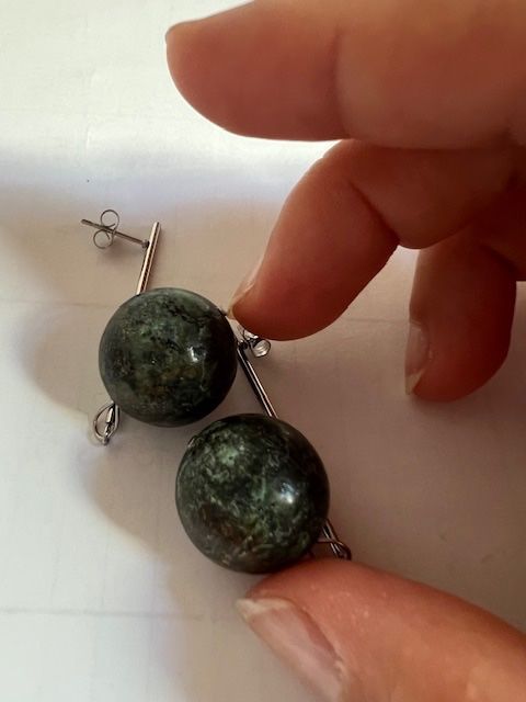 Boucles d'oreille: Grosse Jade Ohrringe - elegant/stylisch – D'occasion à Neerach par romiping 4