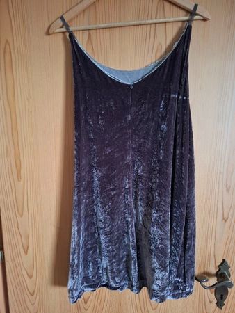 Nile Samtkleid, Trägerkleid Grösse S Braun