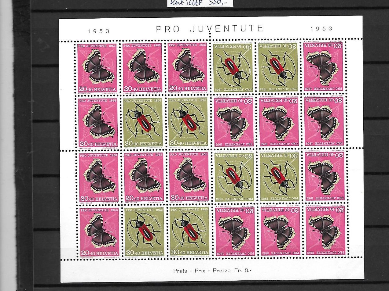 Tutti i francobolli: PJ KLB 1953 ** Kat: CHF 550.- – Nuovo (secondo la descrizione) da Basel venduto da Ilp
