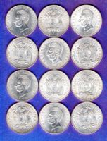 Ecuador silber coins 12 stück TOP erhaltung