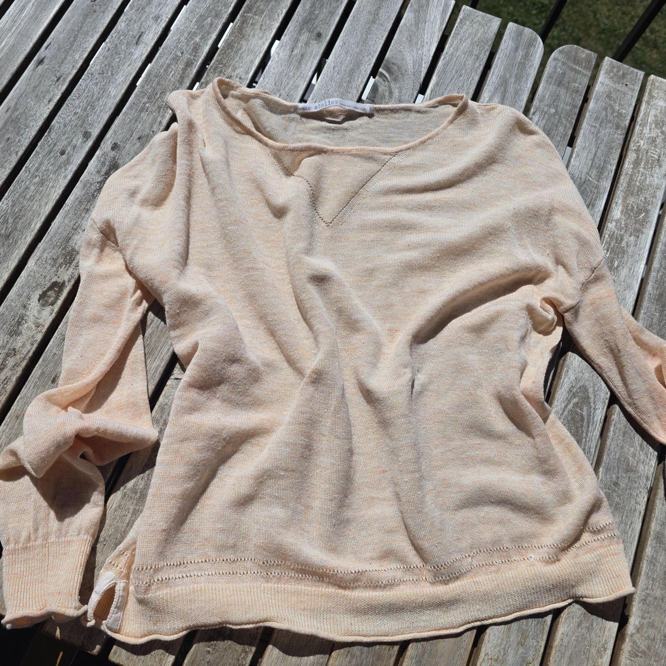 Nile Pulls & Sweat-shirts: 🐸 NILE LEINEN PULLOVER S APRICOT LEINENPULLOVER – D'occasion à Môtier (Vully) par Frogs 1