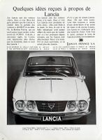 Lancia Cars - Alte Werbung / Ancienne publicité 1968