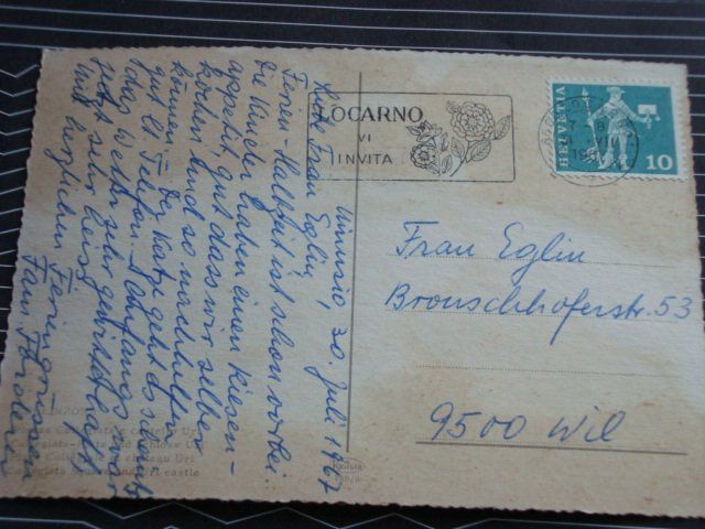 Cartoline postali: Bellinzona mit Schloss Uri, Postkarte – Usato da Thun venduto da Gaad1961 1