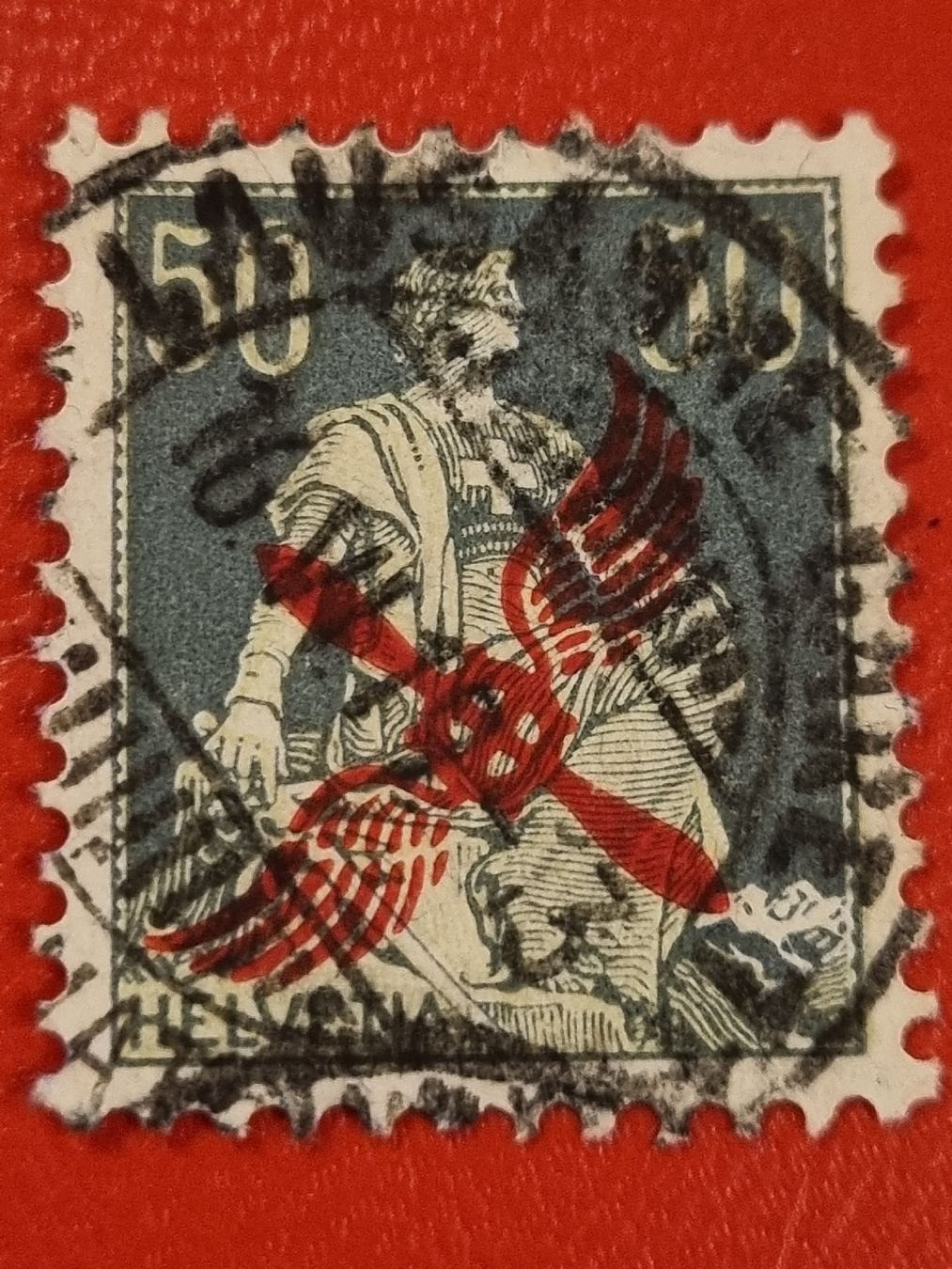 Alle Briefmarken: FLUGPOST FNr.2 - GESTEMPELT - KAT. 200.- – Gebraucht aus Heimenschwand von rog_p7h9