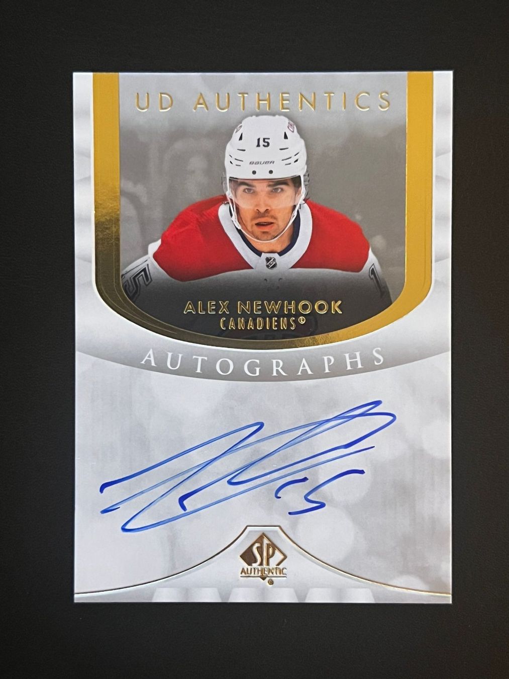NHL Carte collezionabili: Alex Newhook 2023 UD Authentics Montreal Canadiens – Nuovo (secondo la descrizione) da Möhlin venduto da SwissHockeyCards
