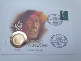 🇩🇪 Germany 2 Mark 1986 D. Proof, rare. Gold Plated