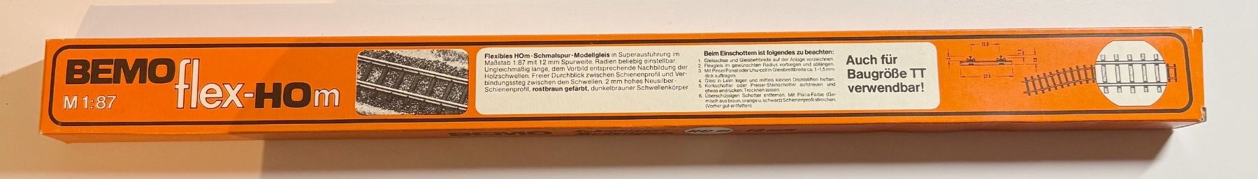 Bemo Modellini di ferrovie: Bemo Flex-Gleis H0m 50 cm lang Art 4284 – Nuovo e nell'imballaggio originale da Samedan venduto da Gischpel25