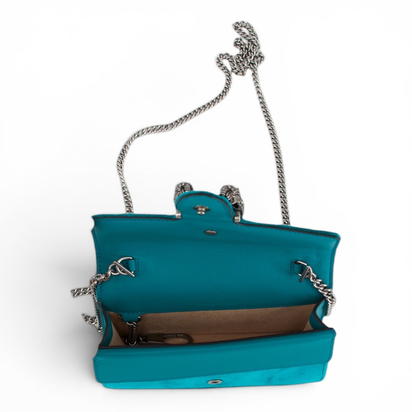 Gucci Borse da donna: Gucci Dionysus super-mini Samt Türkis – Usato da Binningen venduto da Designerlabels 3