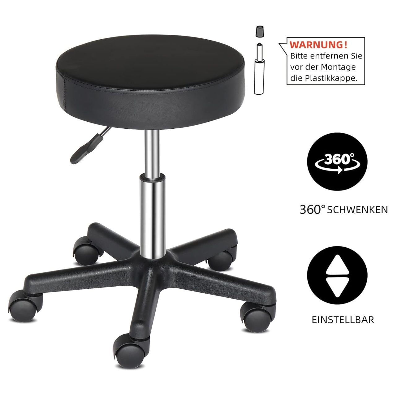 Sgabelli: Rollhocker Arbeitshocker Drehhocker 2er Set Höhenverstellbar – Nuovo e nell'imballaggio originale da Bülach venduto da StoreInShop.com 5