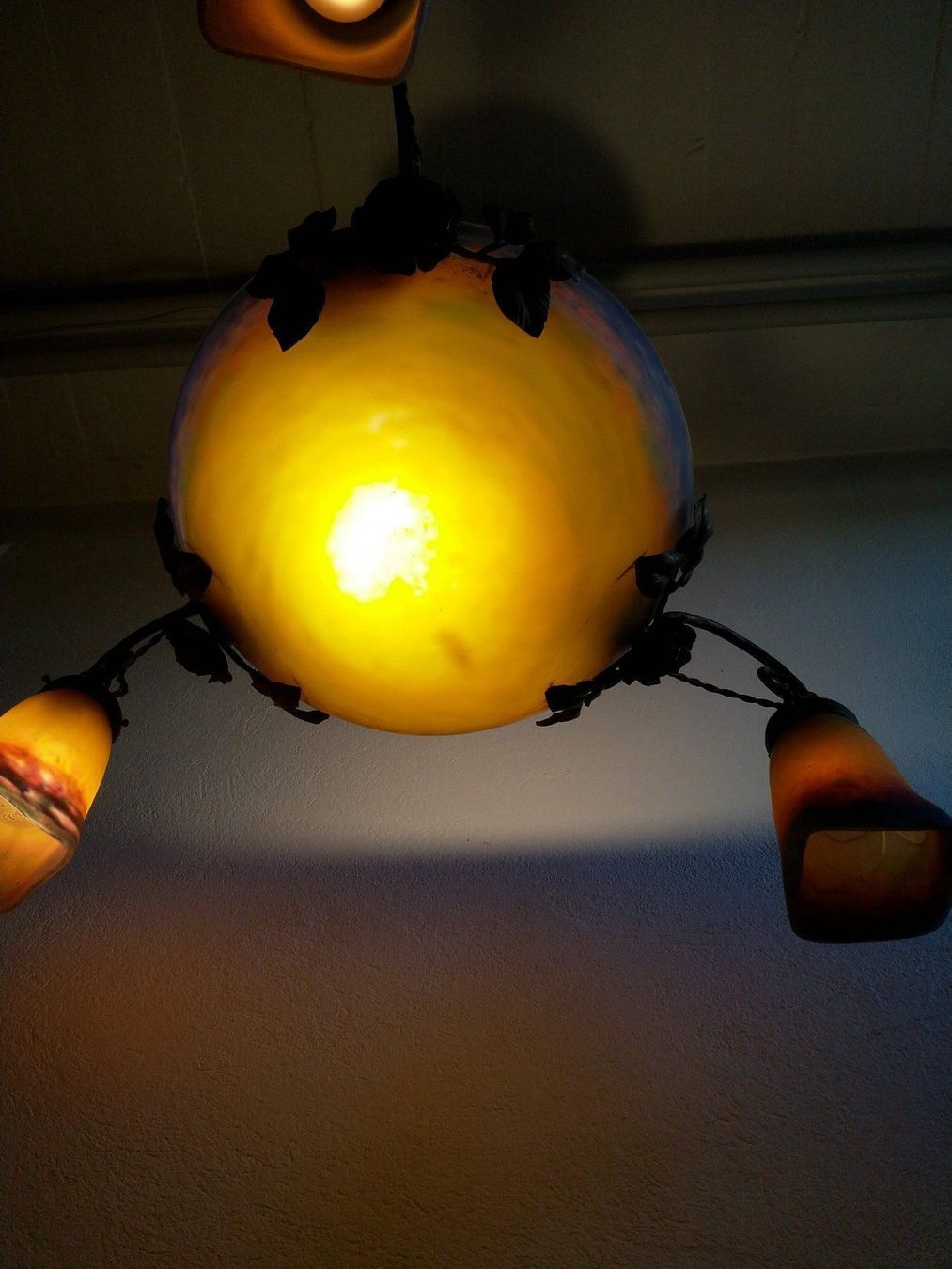 Müller Lampadari & plafoniere: Muller Freres Art Nouveau Leuchter – Difettoso da stettlen venduto da VintageBern_ch 3